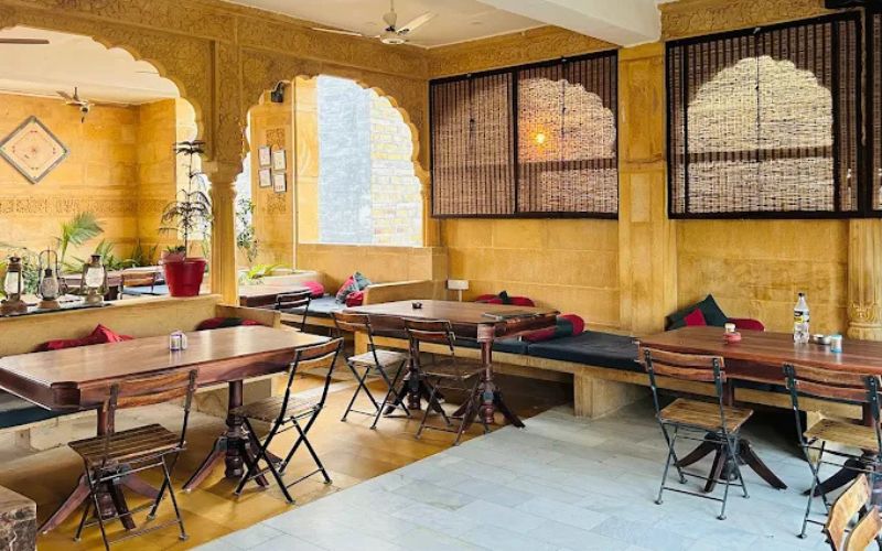 Dining area of a traditional haveli hotel