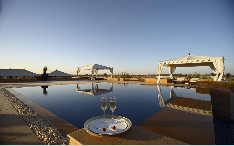 Luxury desert camping with safari